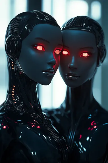 Ethereal Robotic Sisters: A Vision of Futuristic Beauty Ethereal Robotic Sisters: A Vision of Futuristic Beauty