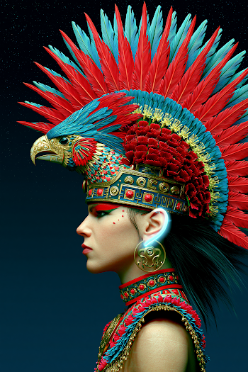 Ethereal Tribal Entity in Ceremonial Attire