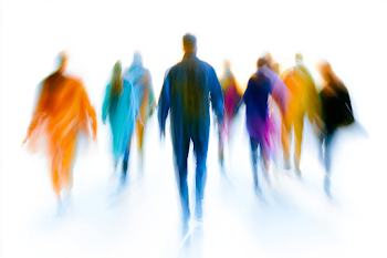 Ethereal Urban Crowd in Motion