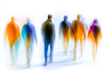 Ethereal Urban Crowd in Motion