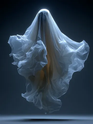 Ethereal White Fabric in Motion