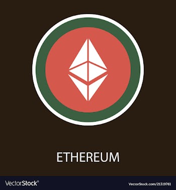 Ethereum symbol icon eps file vector image
