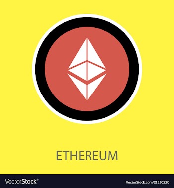 Ethereum symbol icon eps file vector image