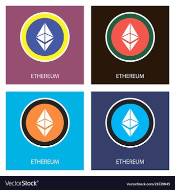 Ethereum symbol icon eps file vector image
