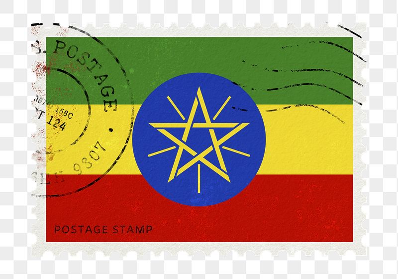 Ethiopia flag png post stamp | Free PNG - rawpixel