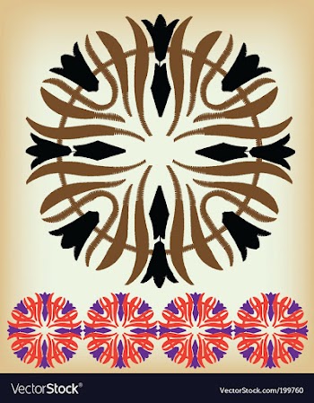 Ethnic border vector image