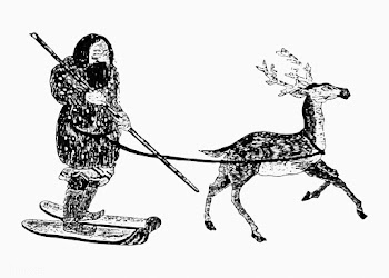 Ethnic eskimo with deer | Free stock vector - 573413