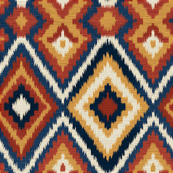 Ethnic Ikat Geometric Pattern with Aztec Motifs