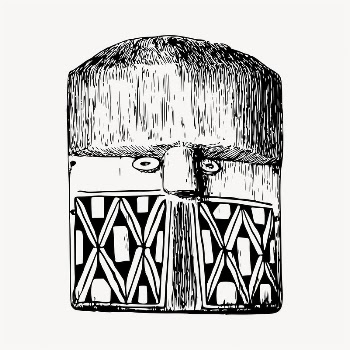 Ethnic mask illustration clipart vector. | Free Vector - rawpixel
