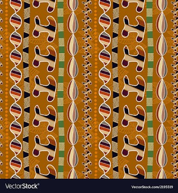 Ethnic seamless texture with geometric elements vector image