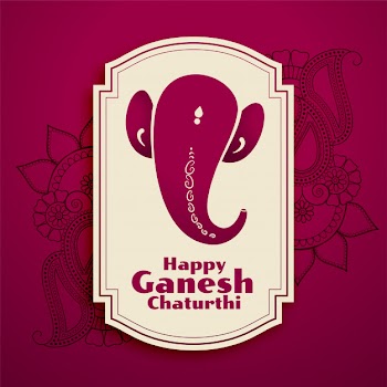 Ethnic style hindu lord ganesha festival background Free Vector