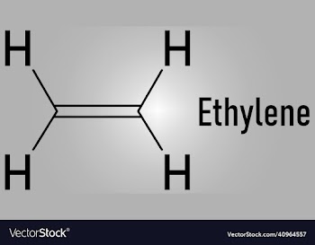 ethylene or ethene molecule skeletal formula