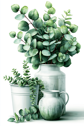 Eucalyptus Elegance in Minimalist Style