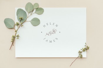 Eucalyptus populus leaves with a white | Free PSD Mockup - rawpixel