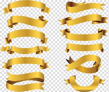 Euclidean Adobe Illustrator , Gold ribbon transparent background PNG clipart