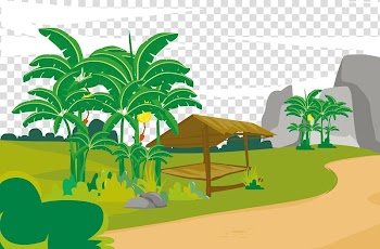 Euclidean Banana Tree Illustration, Forest transparent background PNG clipart