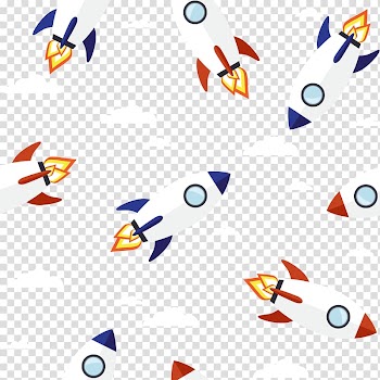 Euclidean Drawing Vecteur Illustration, rocket with white clouds transparent background PNG clipart