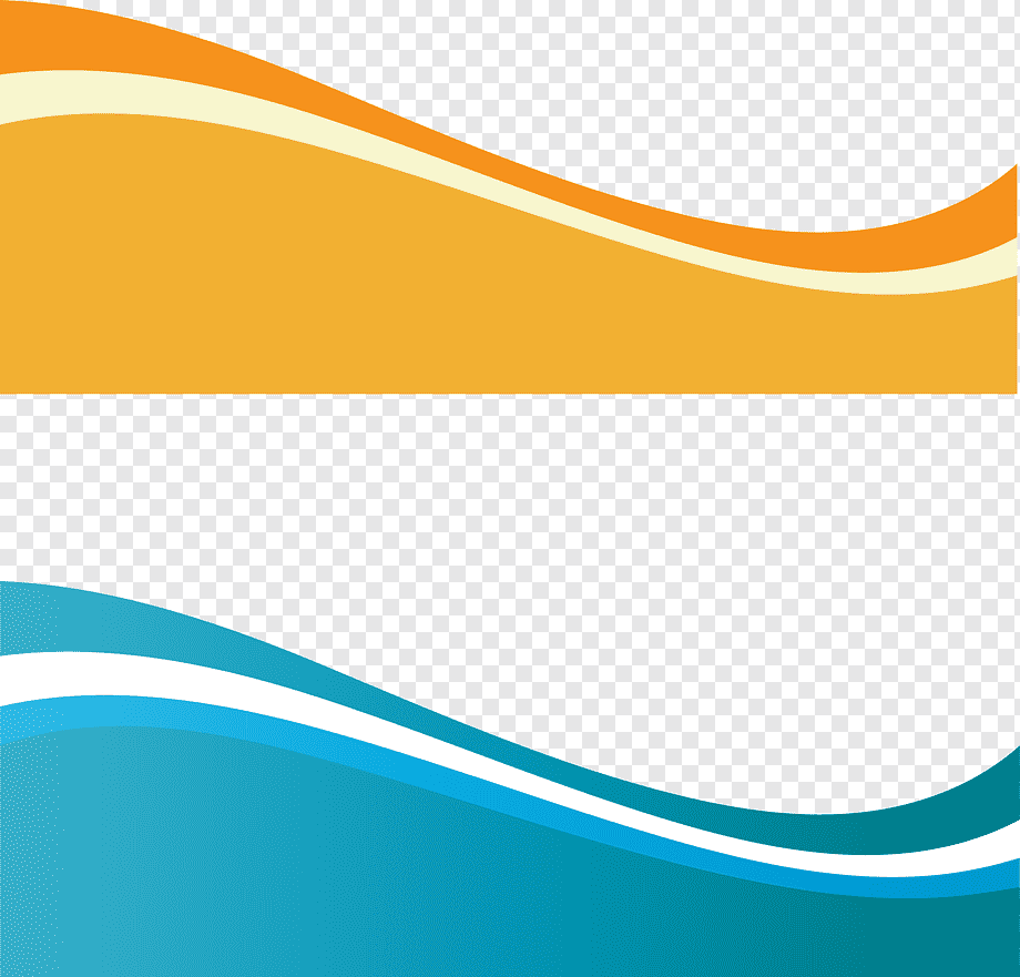 Euclidean, dynamic wave, two teal and yellow wave artwork, template, blue, angle png