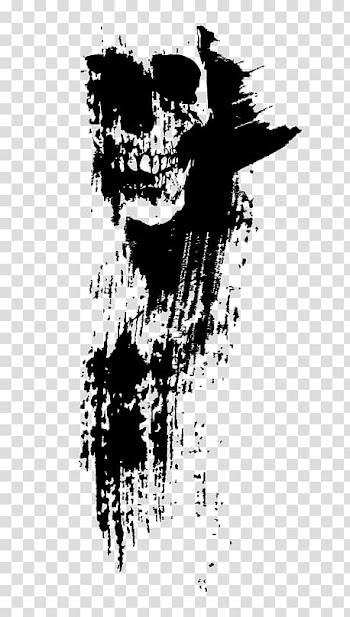 Euclidean Fear Drawing Illustration, black skull transparent background PNG clipart