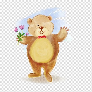 Euclidean Flower Watercolor painting, flowers Bear transparent background PNG clipart