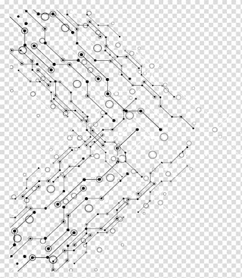 Euclidean Geometry Technology, Technology geometric node lines, circuit digital art transparent background PNG clipart