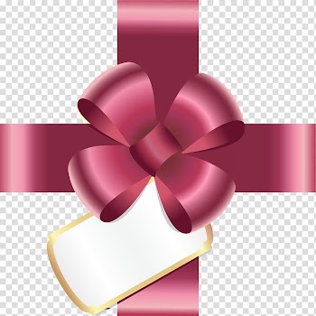 Euclidean Gift, hand painted pink bow transparent background PNG clipart