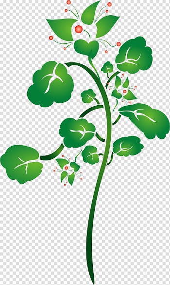 Euclidean , Hand painted green flowers transparent background PNG clipart