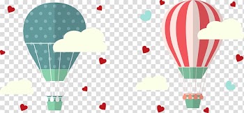 Euclidean Hot air balloon, I love hot air balloon transparent background PNG clipart