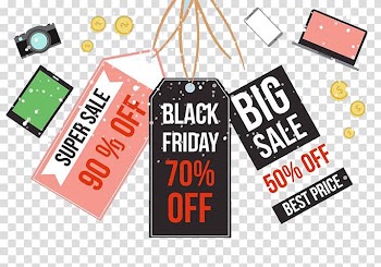Euclidean Illustration, Black Friday Discounts transparent background PNG clipart