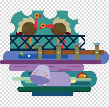 Euclidean Illustration, Night Hippo transparent background PNG clipart