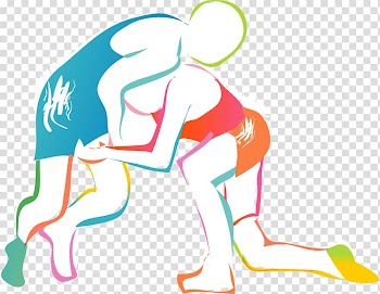 Euclidean Illustration, Wrestling People transparent background PNG clipart