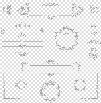 Euclidean , Line border texture, assorted frame outlines transparent background PNG clipart