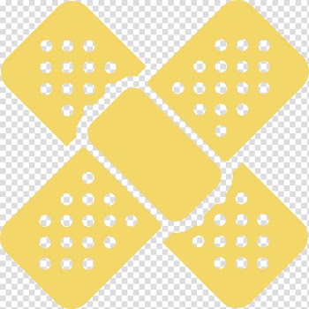 Euclidean Medicine Illustration, Yellow band aid transparent background PNG clipart