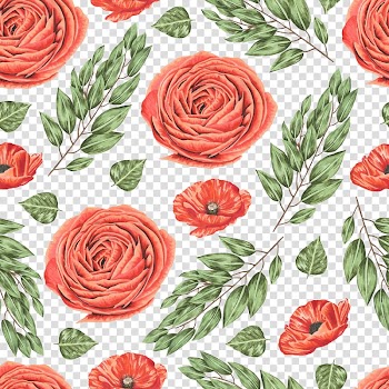 Euclidean Red, Red Flower transparent background PNG clipart