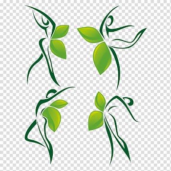 Euclidean Silhouette Woman Illustration, Leaves transparent background PNG clipart