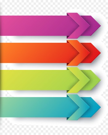 Euclidean vector Arrow - Vector hand colored arrows 