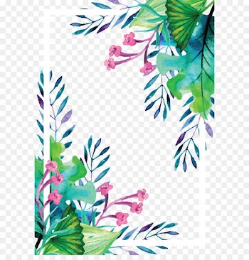 Euclidean vector Clip art - Summer plant watercolor hand painted vector border 