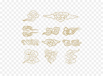 Euclidean vector Download - Golden Lines clouds 