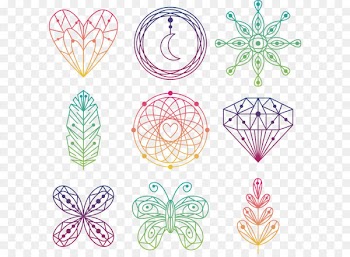 Euclidean vector Drawing - Bohemian elements 