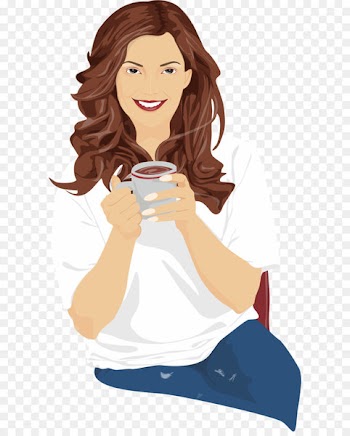 Euclidean vector Drawing - Female people eat breakfast 