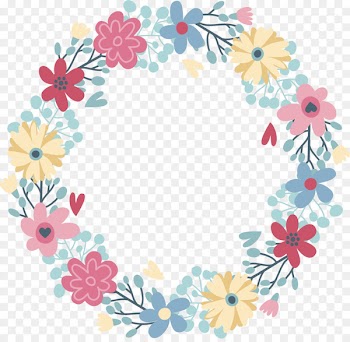 Euclidean vector Flower Garland Mug - Colorful romantic garlands 
