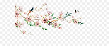 Euclidean vector Flower Watercolor painting Illustration - Vector flowers and birds 