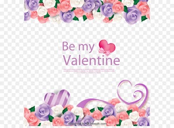 Euclidean vector Flower - When my valentine flower vector background 