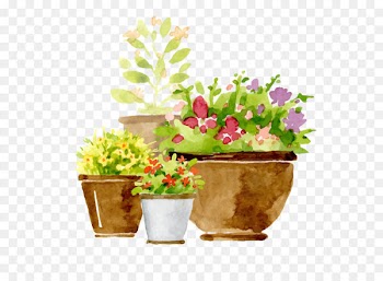 Euclidean vector Flowerpot Adobe Illustrator - Hand painted potted plants 