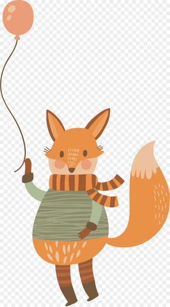 Euclidean vector Fox Clip art - Cute fox vector 