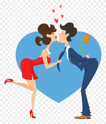 Euclidean Vector Illustration - Girl Kissing Png