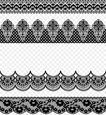 Euclidean vector Lace - Black romantic lace edge 