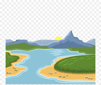 Euclidean vector Landscape - Mountains and rivers 