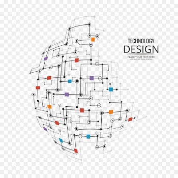 Euclidean vector Line Technology - Color line technology background 