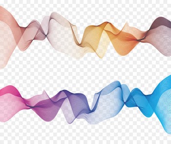Euclidean vector Line Wave - Dynamic color waves Decorative elements 